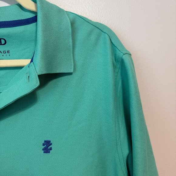 Izod Advantage Performance Polo Shirt M Natural Stretch Seafoam - Picture 7 of 7